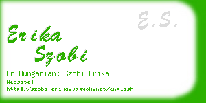 erika szobi business card